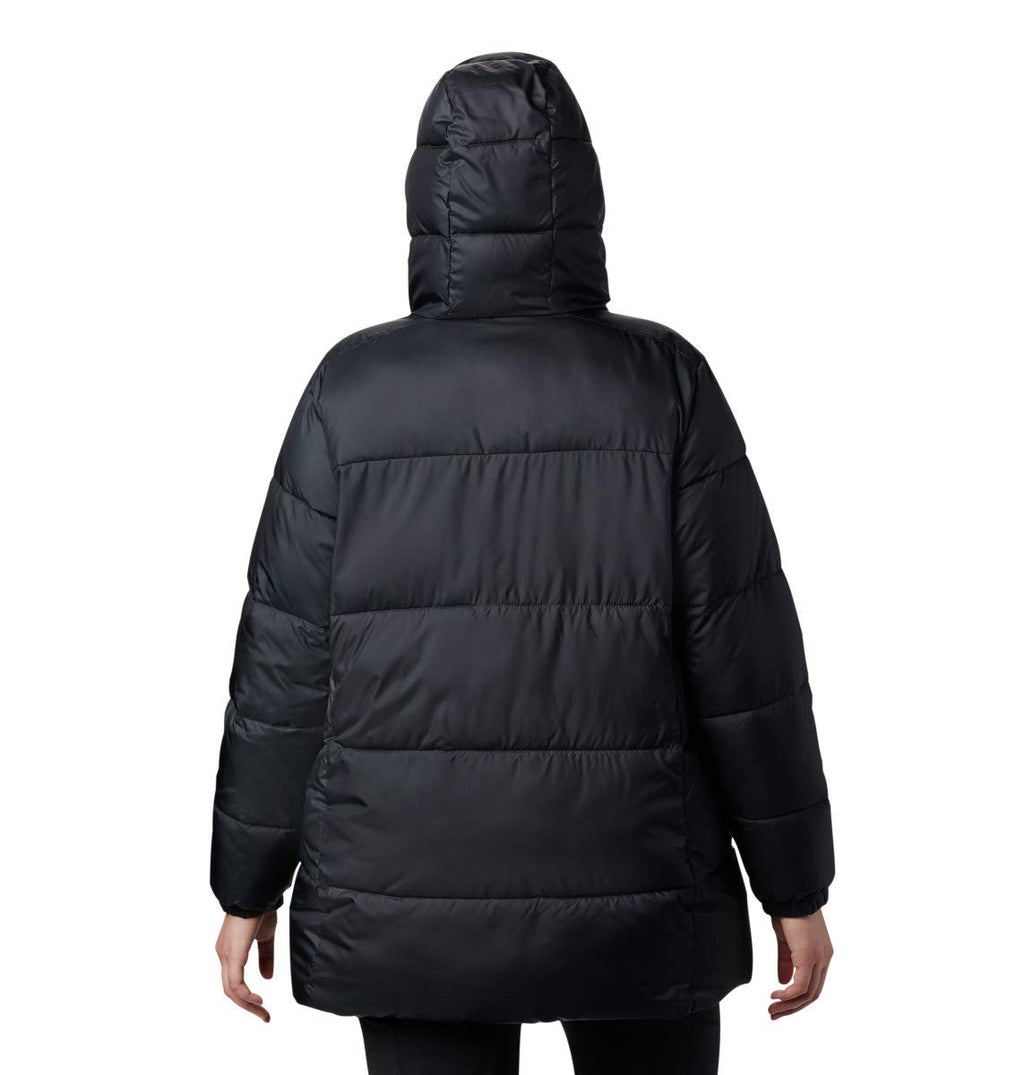 Columbia Women's Puffect Mid Hooded Jacket, Black, Medium