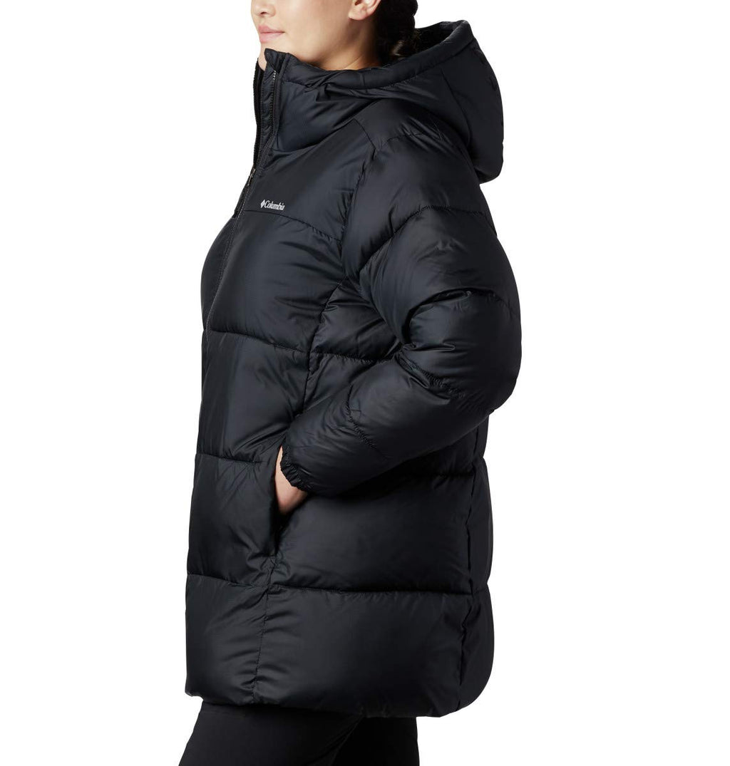 Columbia Women's Puffect Mid Hooded Jacket, Black, Medium