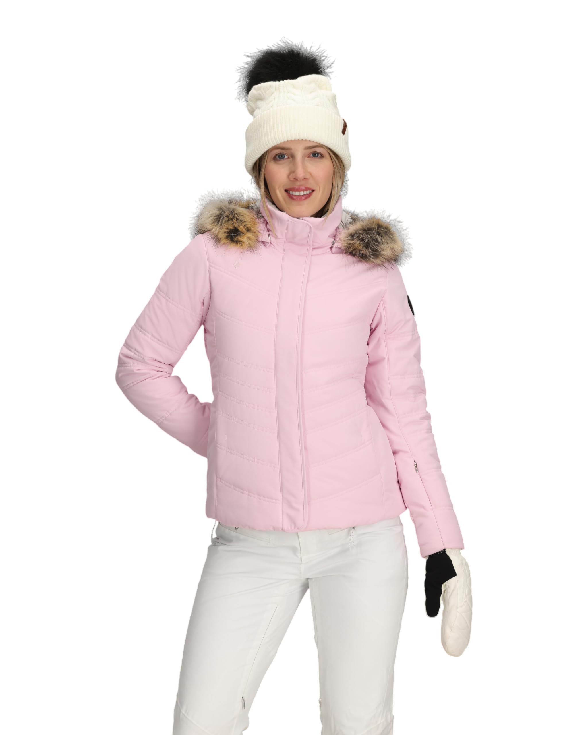 Obermeyer Womens Tuscany II Winter Jacket, Insulated and Waterproof Breathable for Snow and Ski, Pink Demi, Size 12
