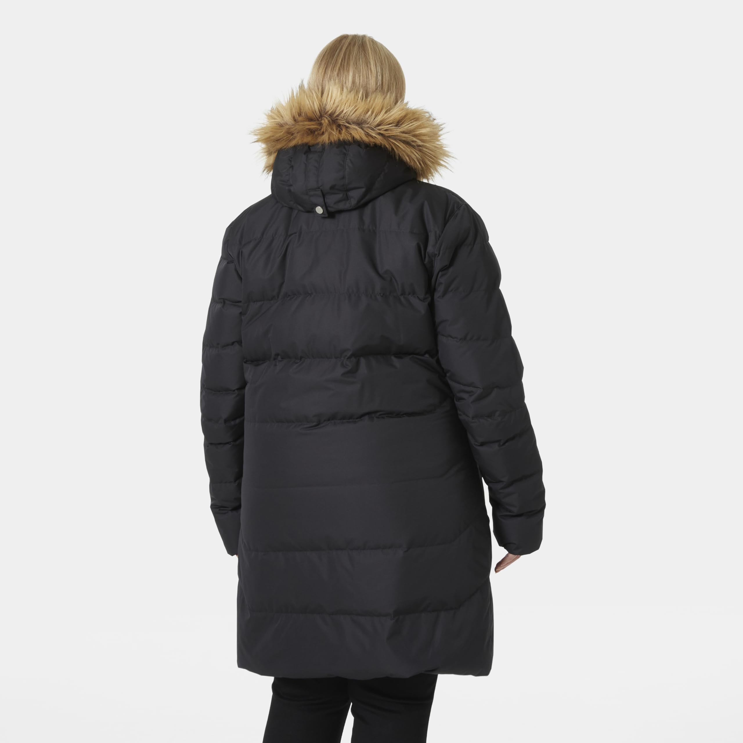 Helly Hansen Women's Aden Down Parka With Faux Fur Hood, 990 Black, X-Large