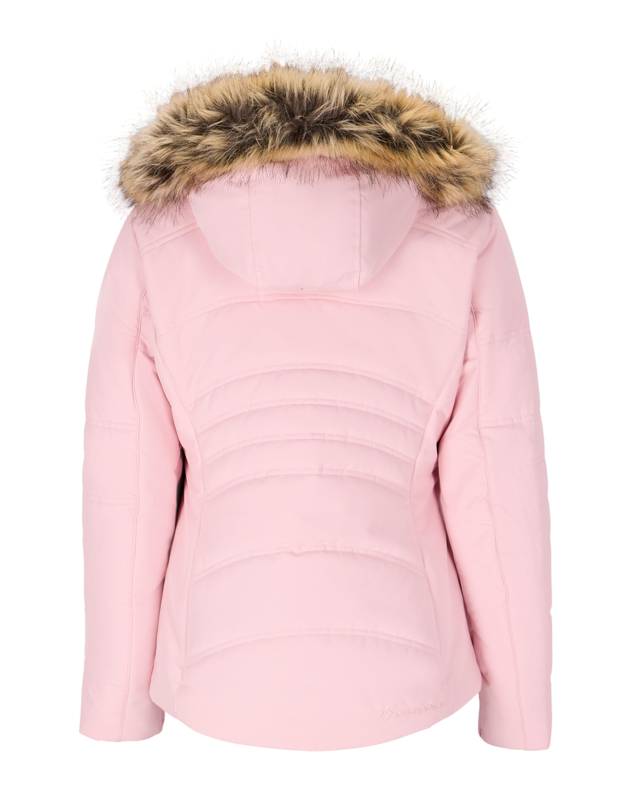 Obermeyer Womens Tuscany II Winter Jacket, Insulated and Waterproof Breathable for Snow and Ski, Pink Demi, Size 12