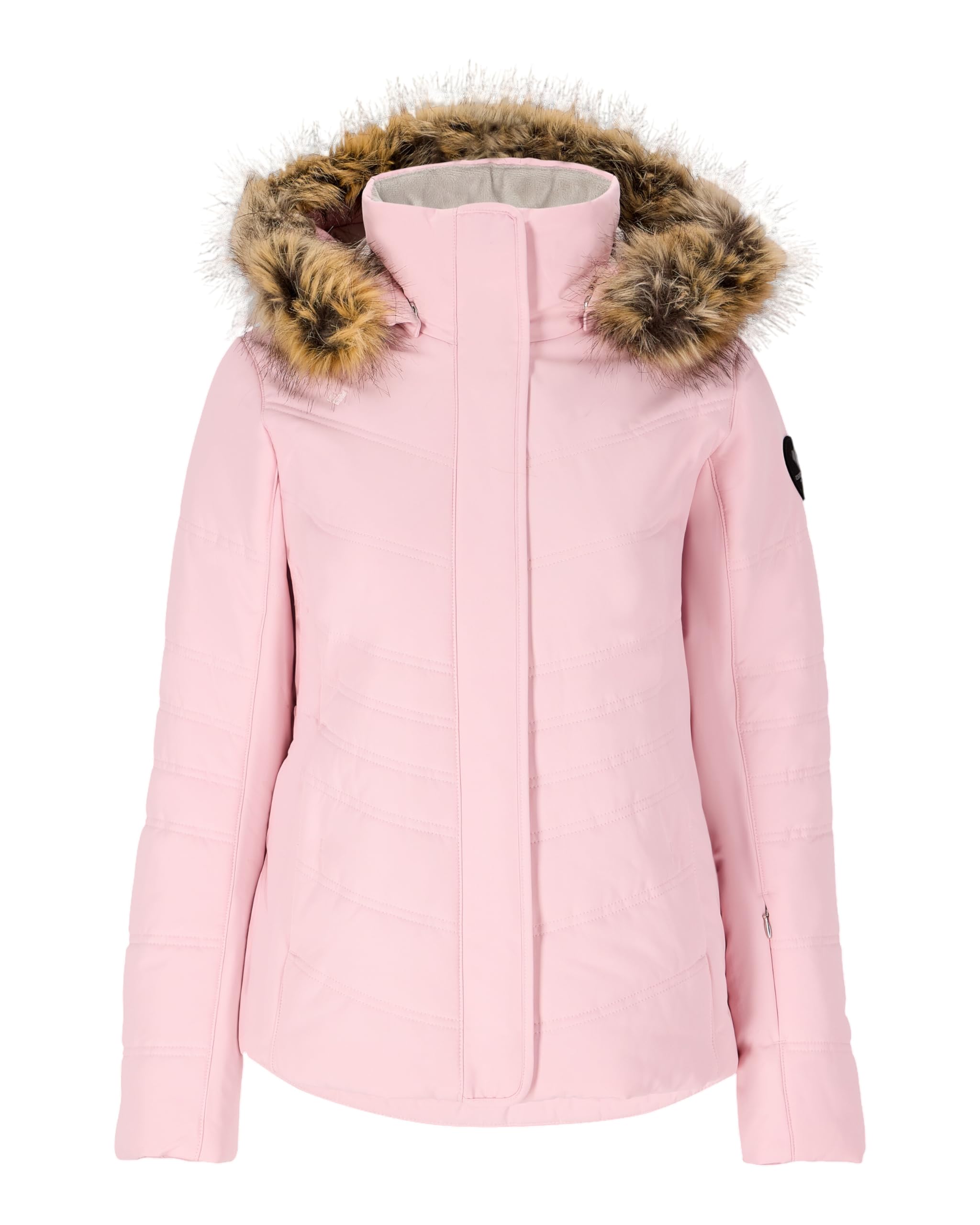 Obermeyer Womens Tuscany II Winter Jacket, Insulated and Waterproof Breathable for Snow and Ski, Pink Demi, Size 12