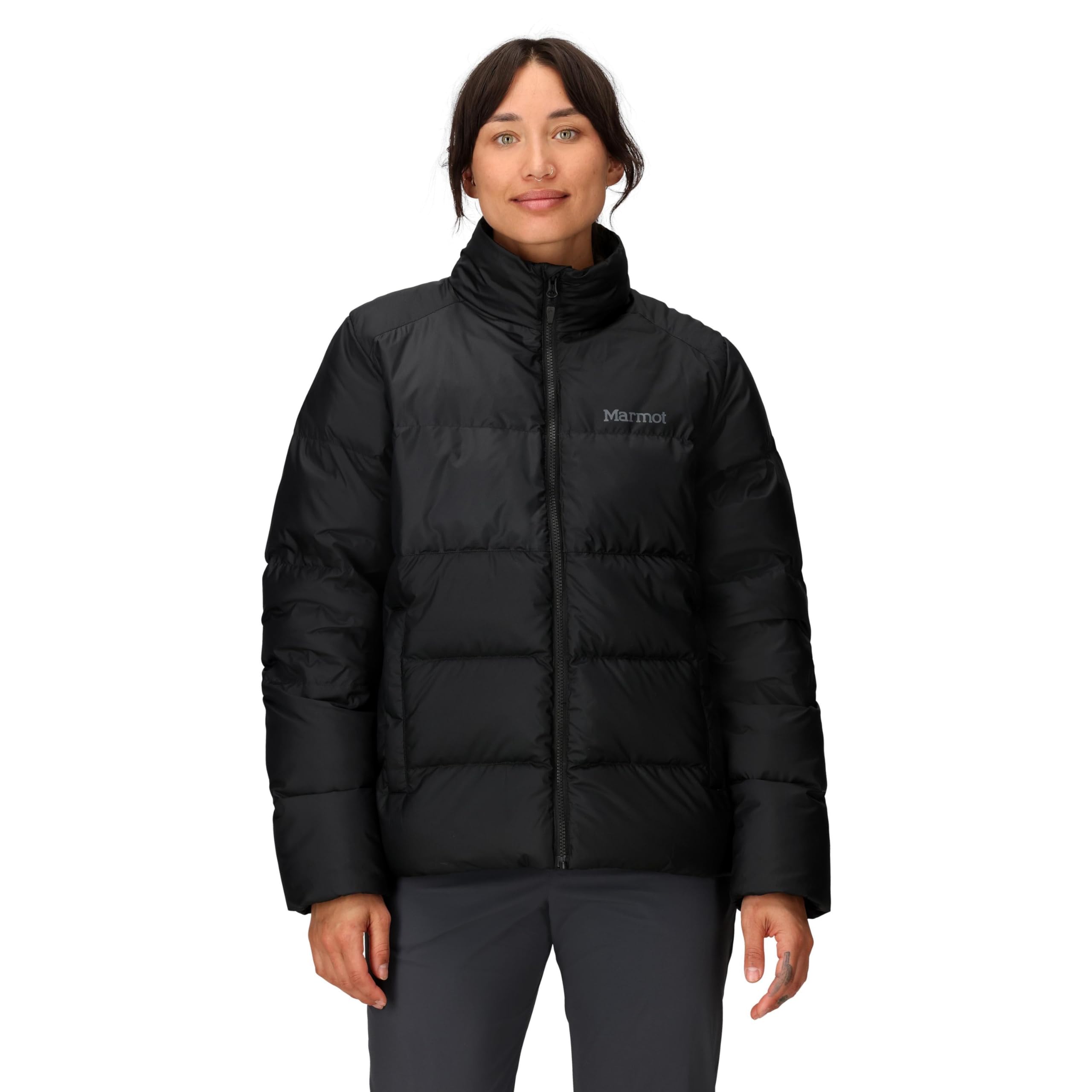 MARMOT Women's Guides Down Jacket, Down Insulated Puffer Jacket, Black, Small
