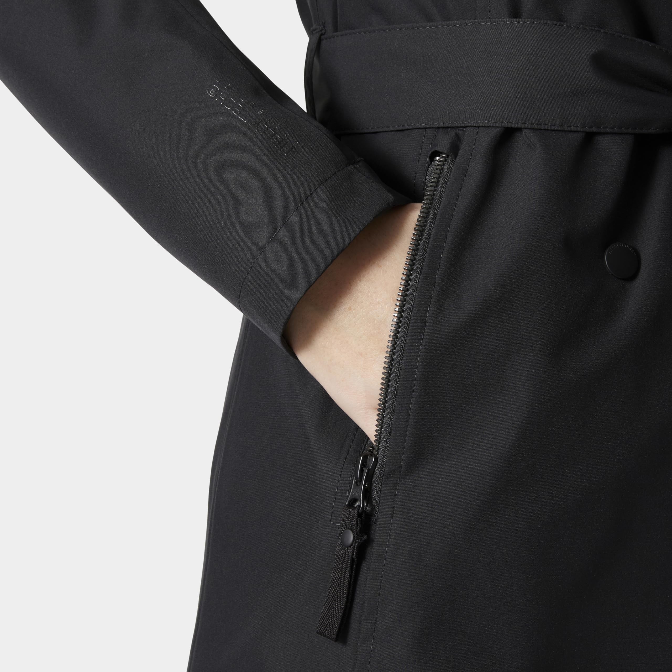 Helly Hansen Women's Welsey II Trench Insulated Waterproof Breathable Jacket, 990 Black, Small