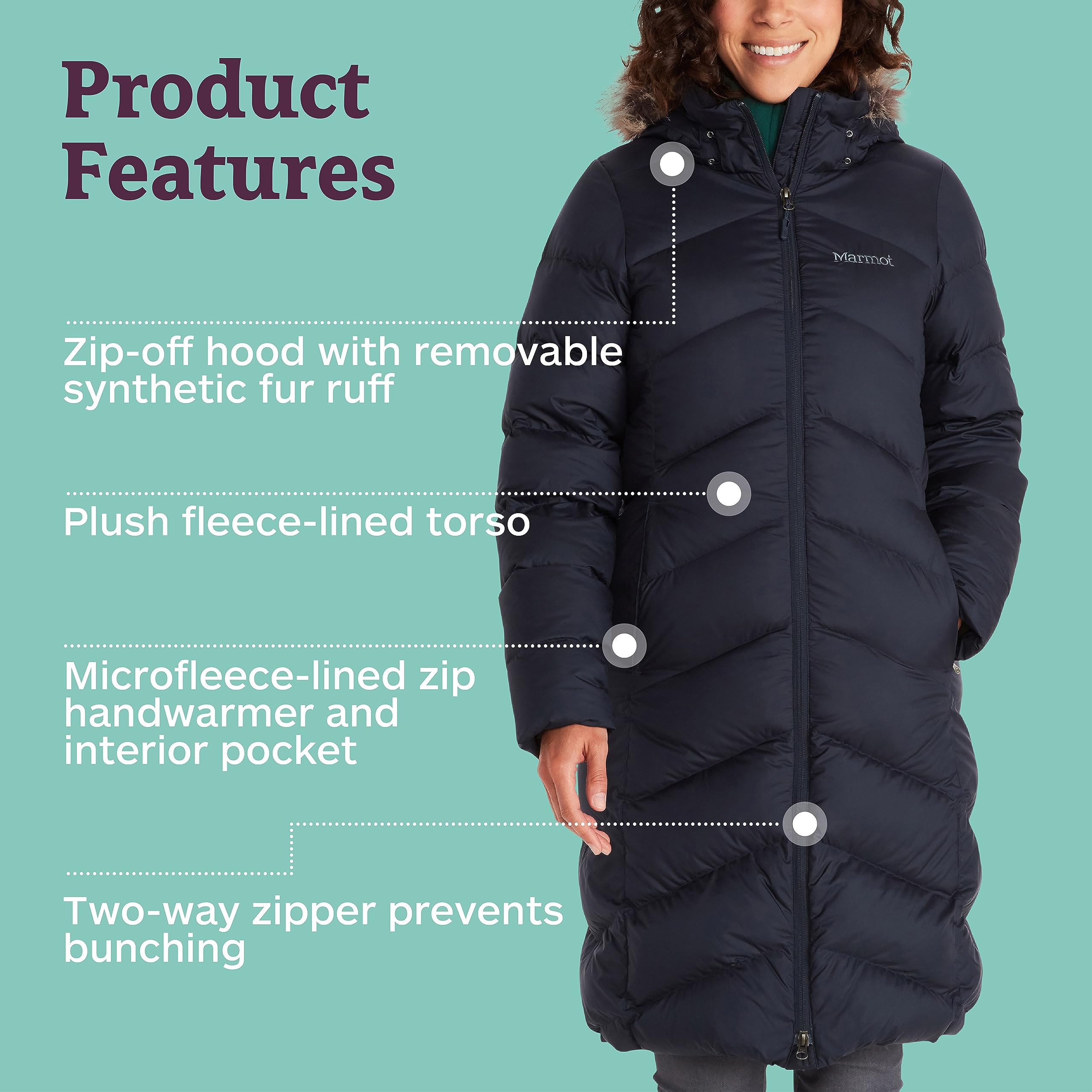 MARMOT Women's Montreaux Coat Parka for Women and Winter, Insulated and Water-Resistant, Midnight Navy, X-Large