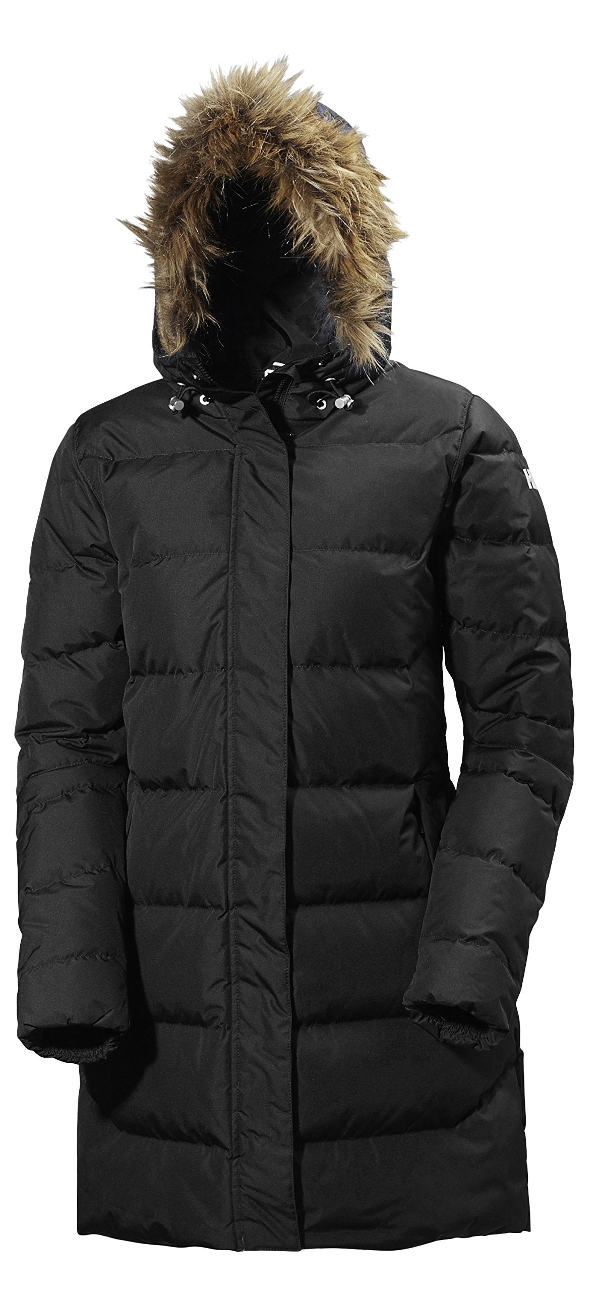Helly Hansen Women's Aden Down Parka With Faux Fur Hood, 990 Black, X-Large