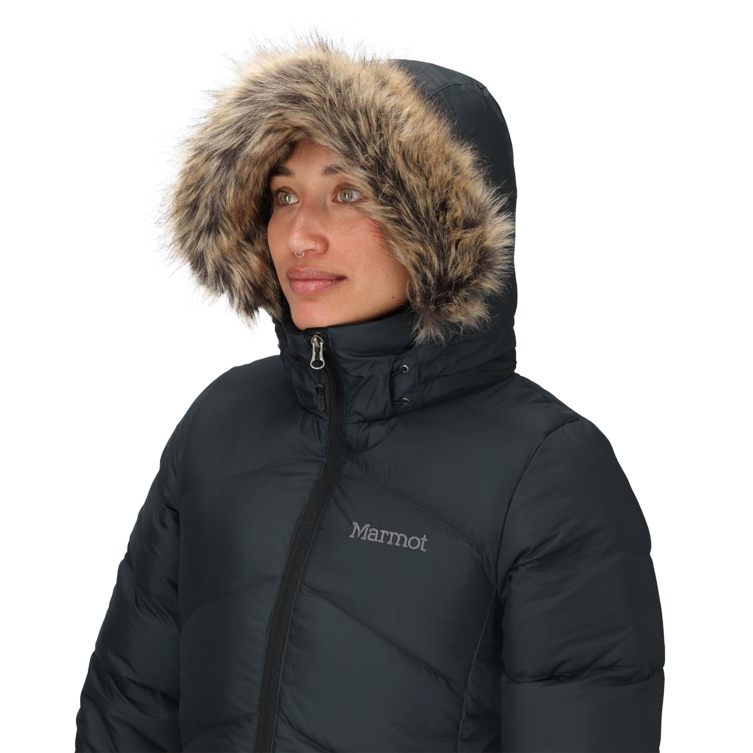 MARMOT Women's Montreaux Full Length Down Puffer Coat, Black, Medium